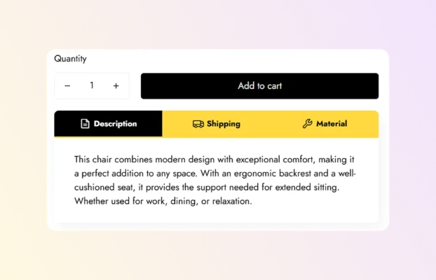 Dynamic Product Info Tabs